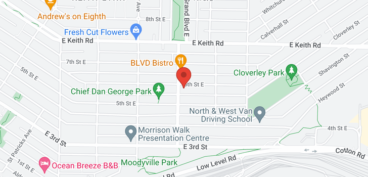 map of 709 E 6TH STREET